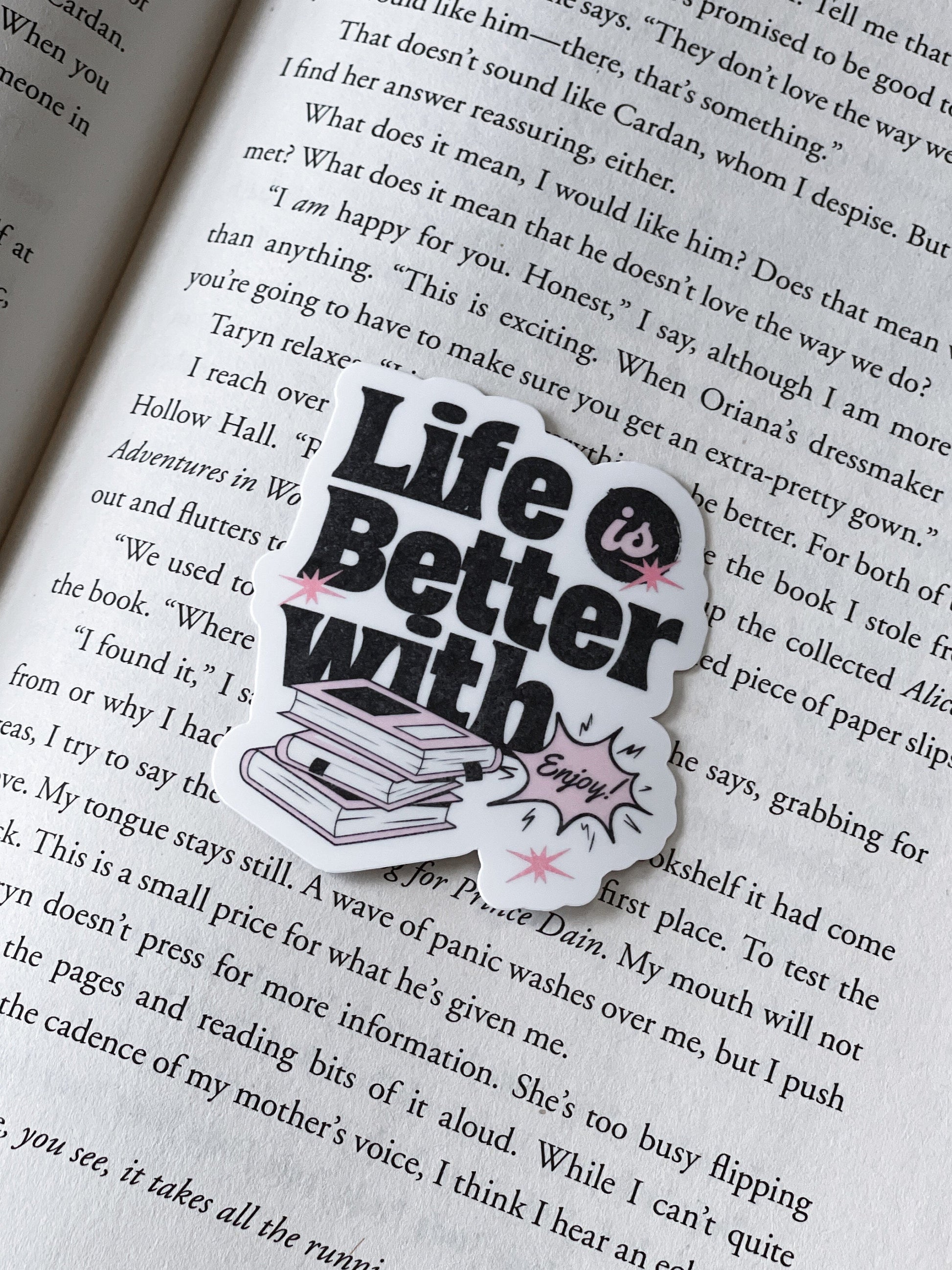 Life Is Better With Books Sticker