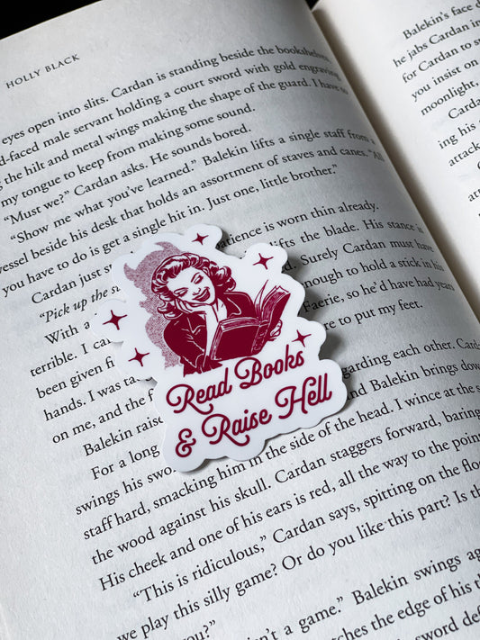 Read Books and Raise Hell Sticker