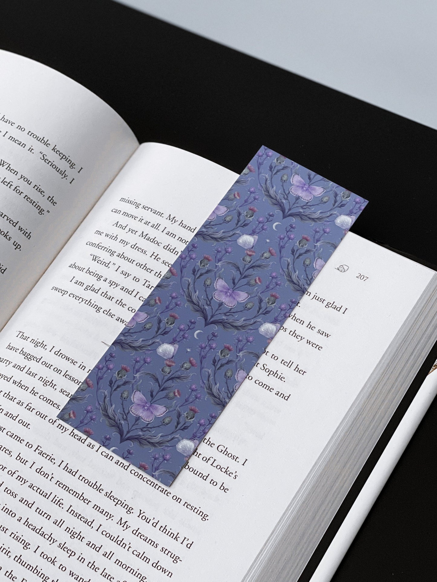 Purple Spring Butterfly Soft Matte Bookmark