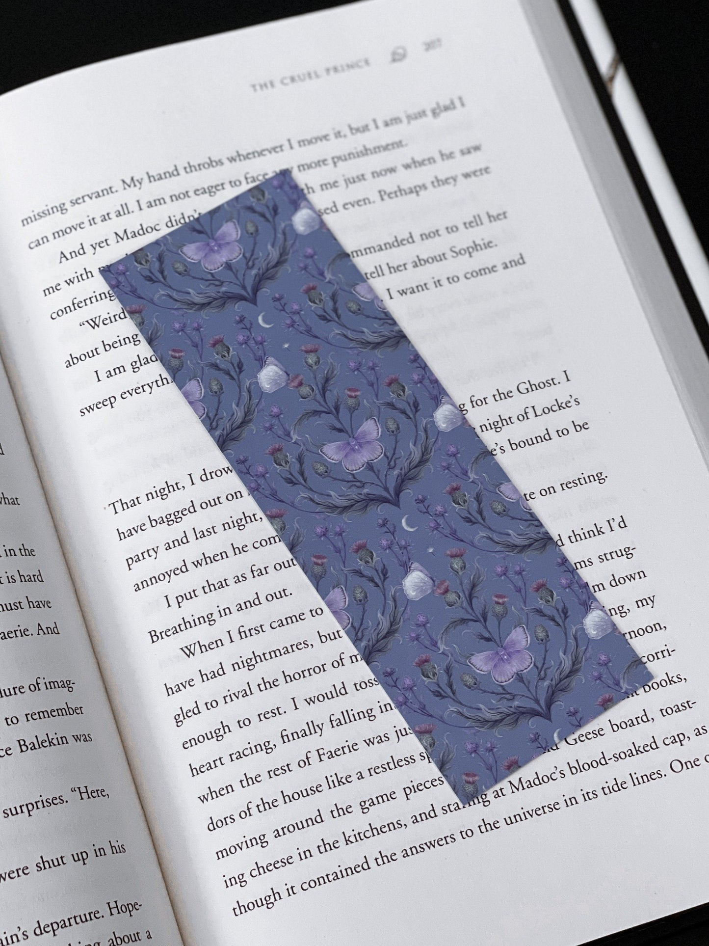 Purple Spring Butterfly Soft Matte Bookmark