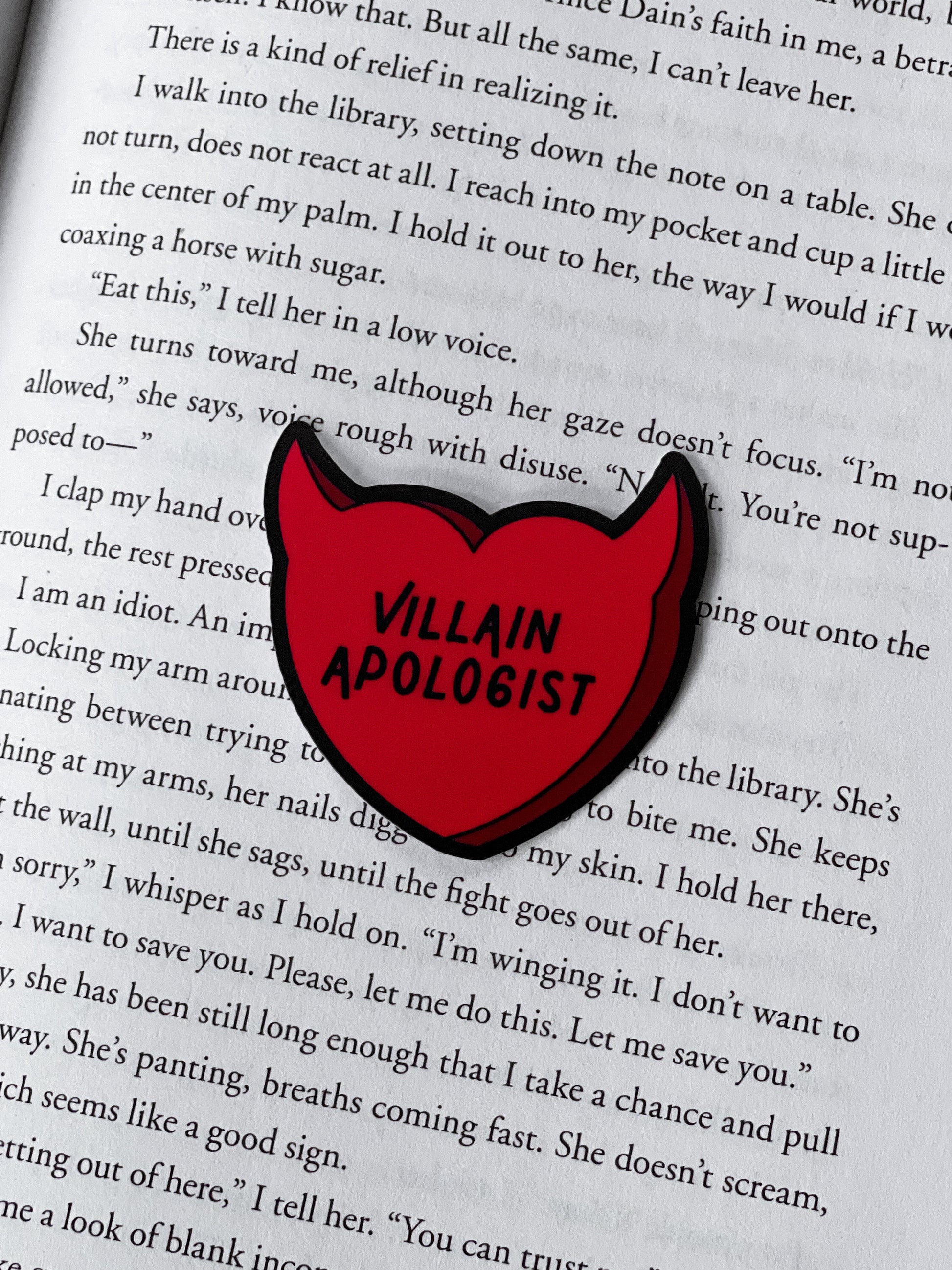 Villain Apologist Candy Heart Sticker