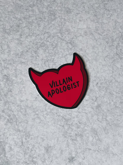 Villain Apologist Candy Heart Sticker