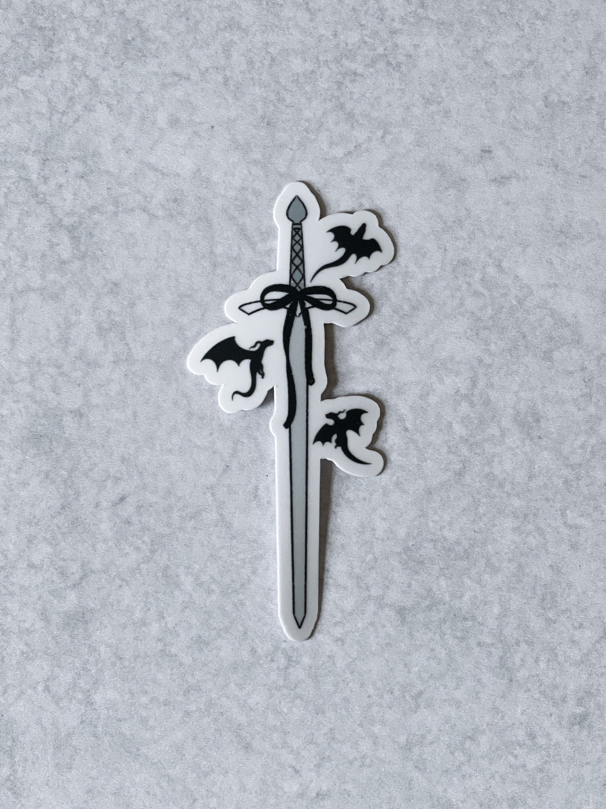 Coquette Sword Sticker, Book Lover Merch, Kindle Sticker, Bookish Stickers, Kindle Accessory, Fantasy Sticker, Dragon sticker, Fantasy Book