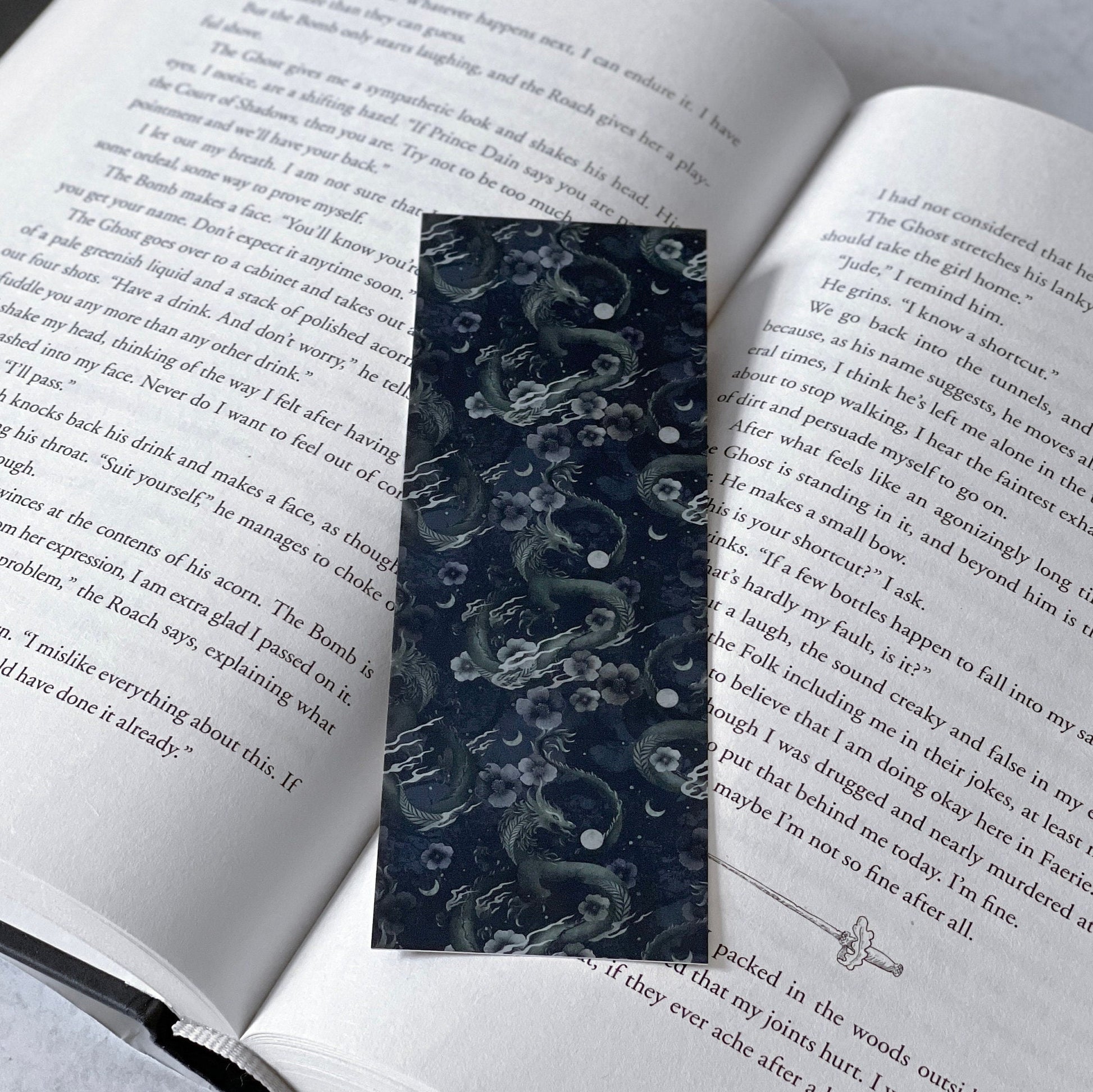 Dragon Soft Matte Bookmark, Book Accessory, Book Lover, Aesthetic Bookmark, Fall, Halloween Bookmark, Fantasy Reader, Bookish Fall Merch