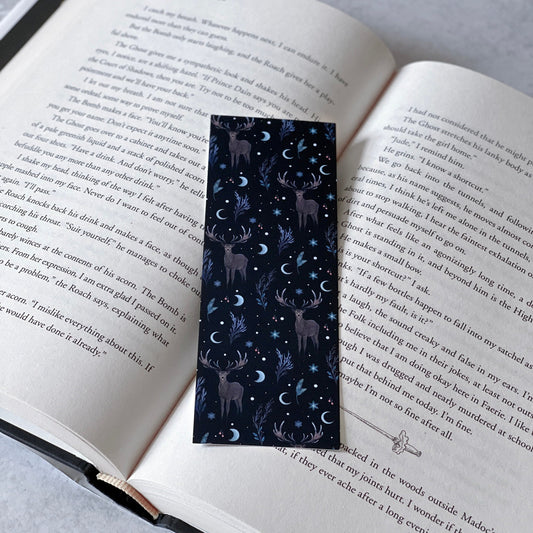 Winter Deer Soft Matte Bookmark, Book Accessory, Book Lover, Aesthetic Bookmark, Winter, Winter Bookmark, Fantasy Reader, Bookish Christmas