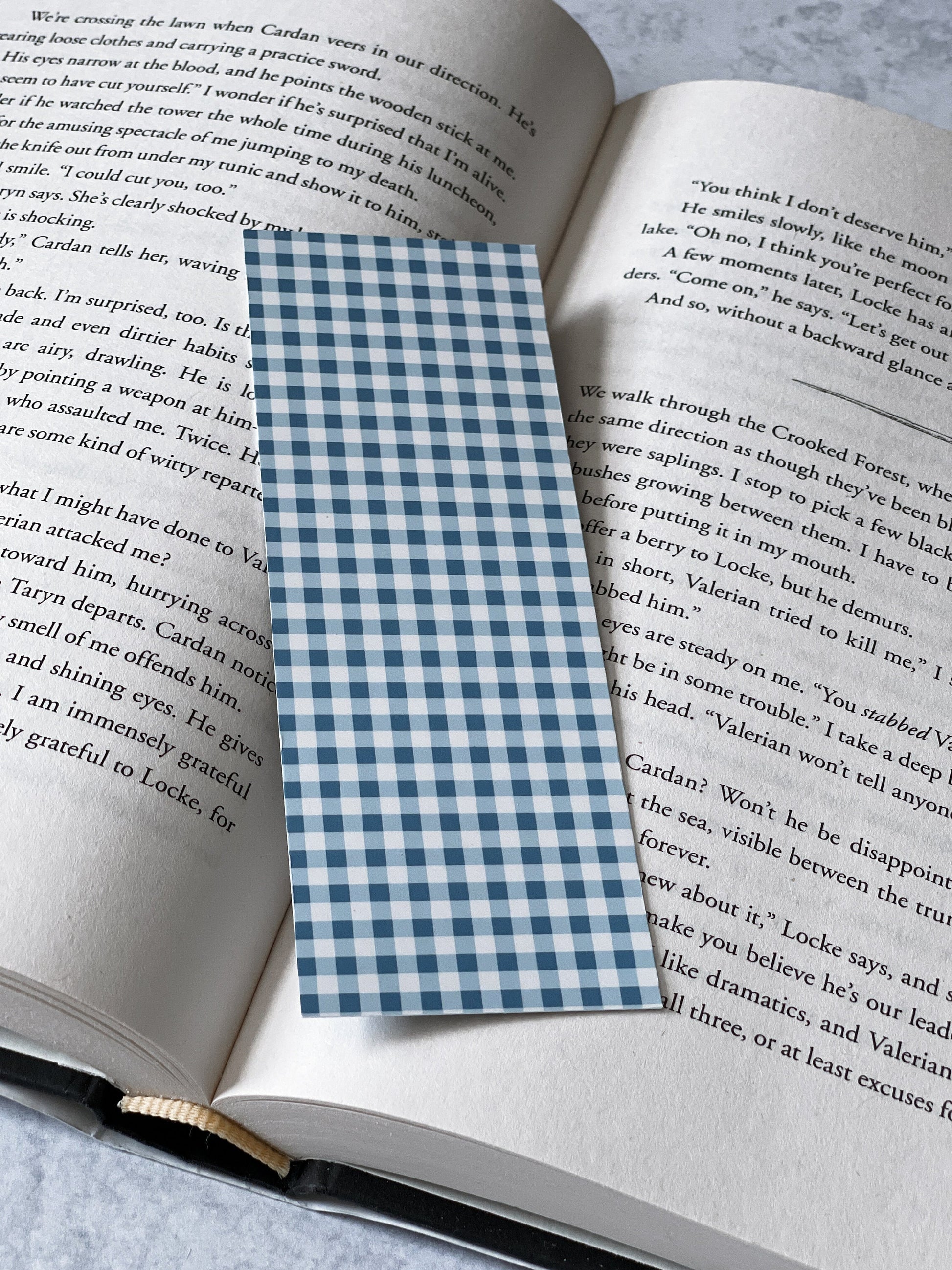 Winter Gingham Soft Matte Bookmark, Book Accessory, Book Lover, Aesthetic Bookmark, Winter, Winter Bookmark, Reader Gift, Bookish Christmas