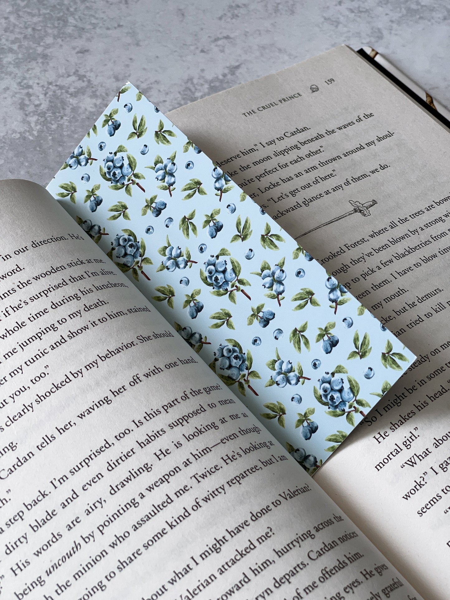 Winter Blueberries Soft Matte Bookmark, Book Accessory, Book Lover, Aesthetic Bookmark, Winter, Winter Bookmark, Reader Gift, Bookish