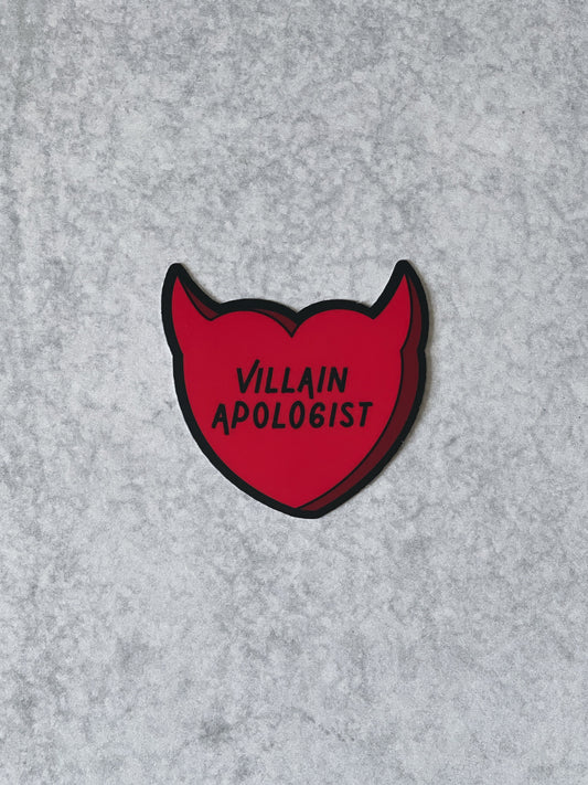 Villain Apologist Candy Heart Sticker