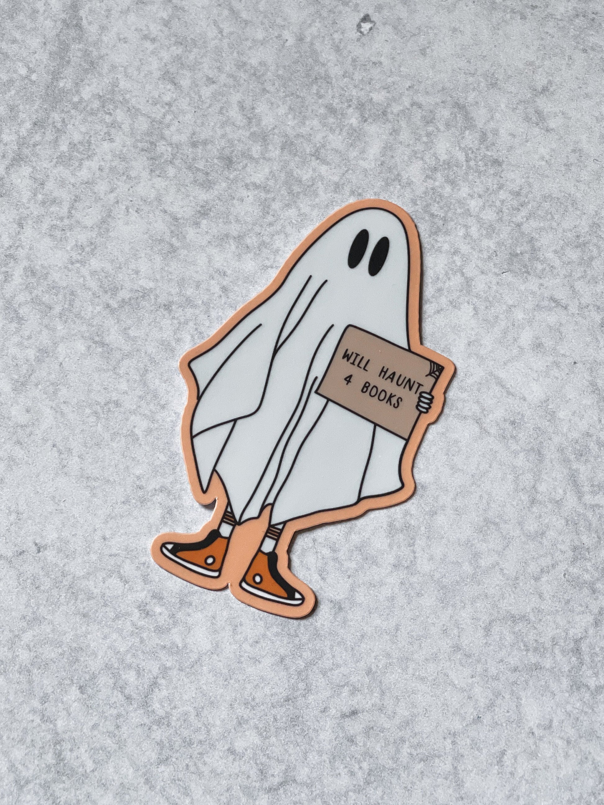 Ghostie Will Haunt For Books Sticker