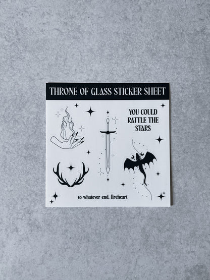 Mini Throne Of Glass Sticker Sheet