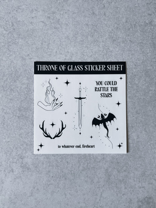 Mini Throne Of Glass Sticker Sheet