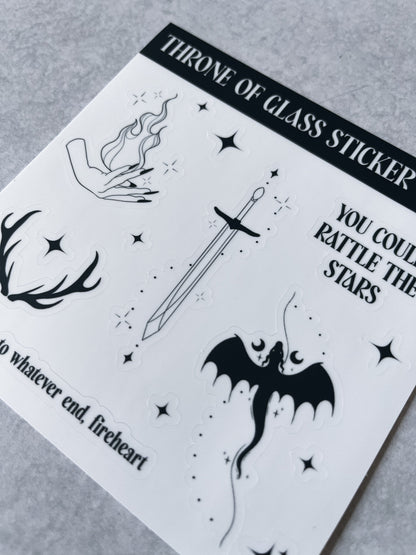 Mini Throne Of Glass Sticker Sheet