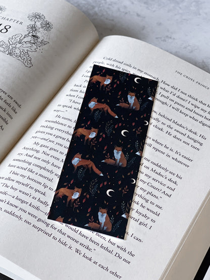 Autumn Fox Soft Matte Bookmark, Book Accessory, Book Lover, Aesthetic Bookmark, Fall, Halloween Bookmark, Fantasy Reader, Bookish Fall Merch