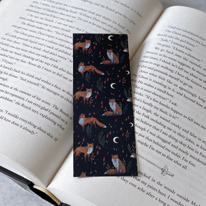 Autumn Fox Soft Matte Bookmark, Book Accessory, Book Lover, Aesthetic Bookmark, Fall, Halloween Bookmark, Fantasy Reader, Bookish Fall Merch