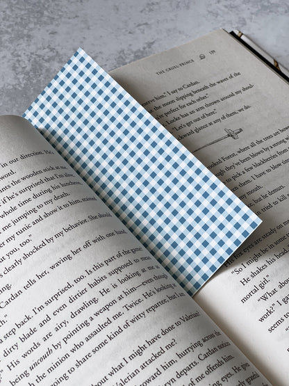 Winter Gingham Soft Matte Bookmark, Book Accessory, Book Lover, Aesthetic Bookmark, Winter, Winter Bookmark, Reader Gift, Bookish Christmas