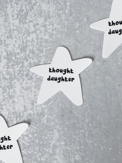 Thought Daughter Sticker, Book Lover Merch, Kindle Sticker, Bookish Stickers, Kindle Accessory, Coquette Sticker, Aesthetic Bookish Stickers