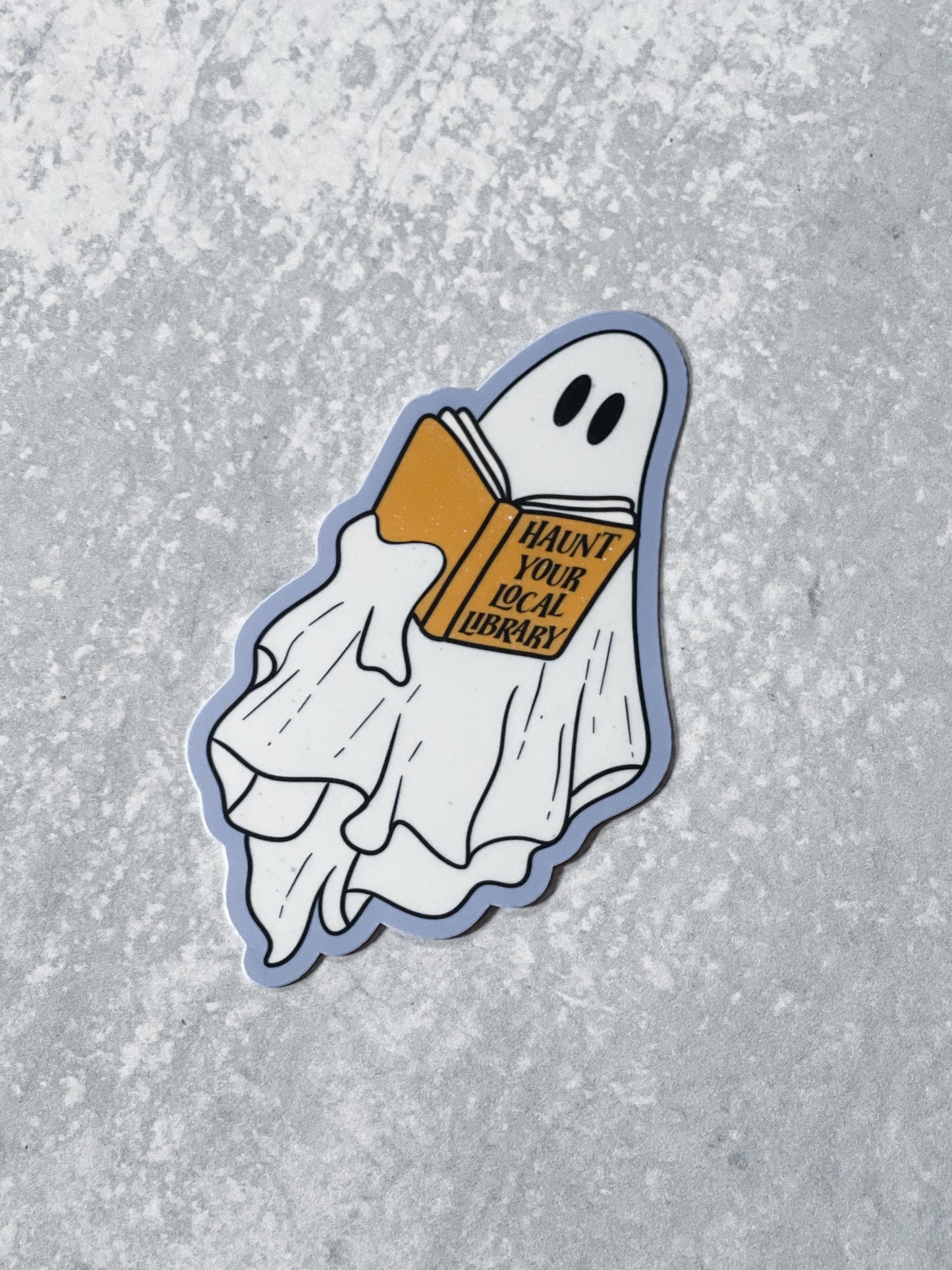 Ghostie Haunt Your Local Library Sticker, Book Lover Merch, Kindle Sticker, Bookish Stickers, Kindle Accessory, Fantasy Sticker, Bookish