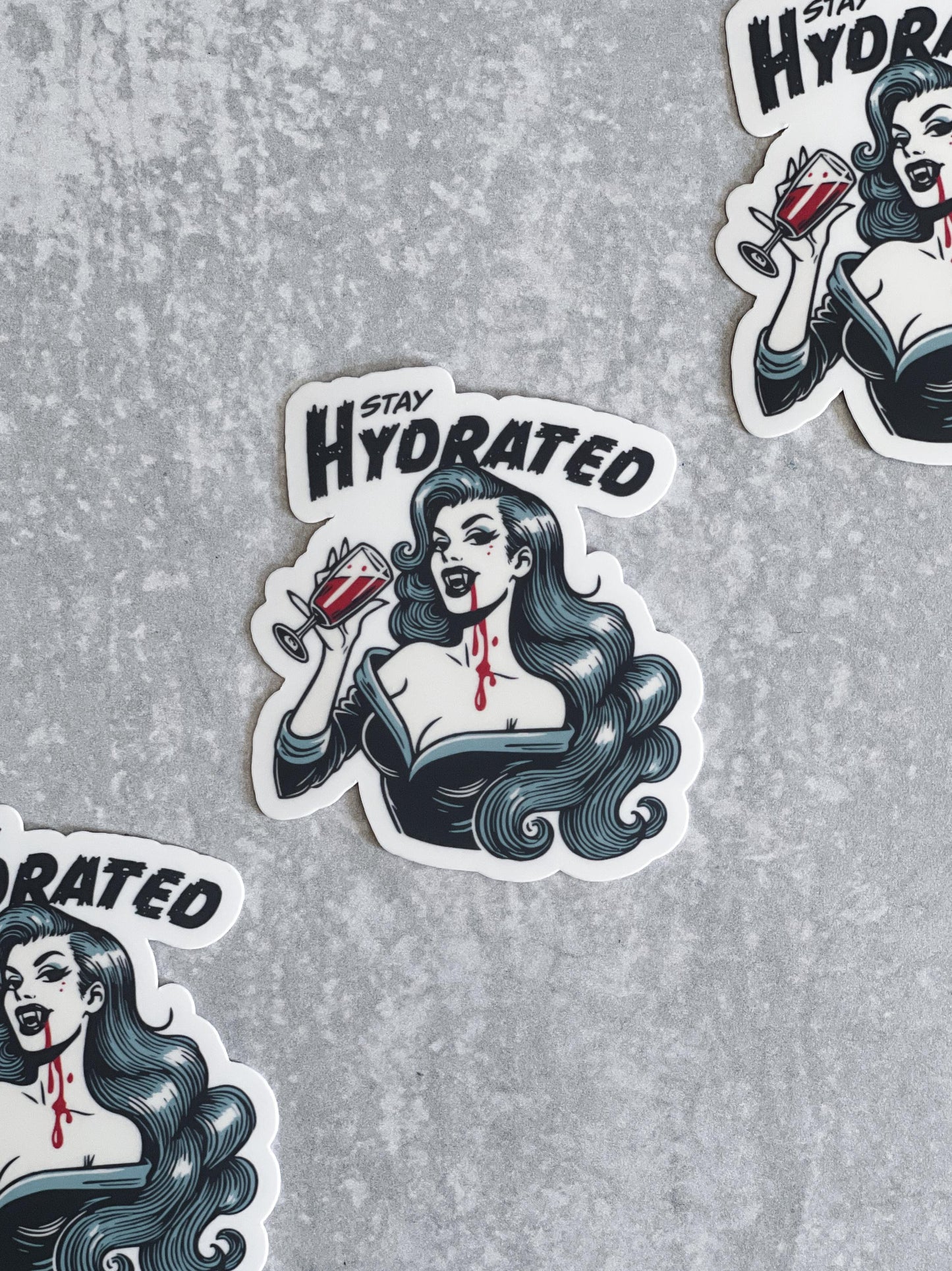 Stay Hydrated Vampire Sticker, Book Lover Merch, Kindle Sticker, Bookish Stickers, Kindle Accessory, Fantasy Sticker, Fictional Men