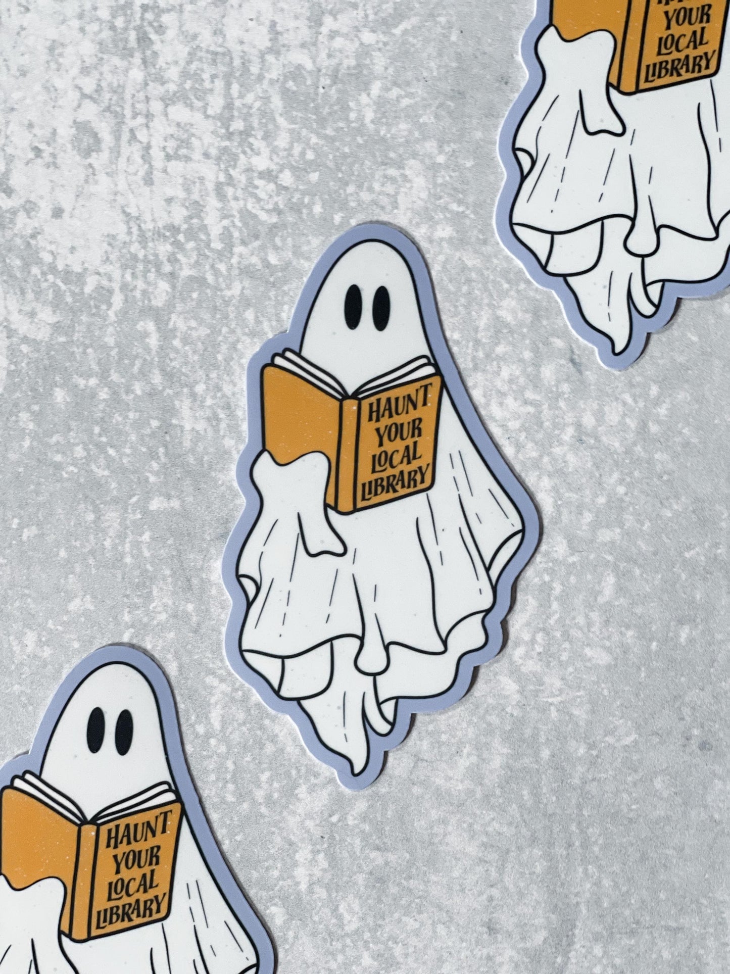 Ghostie Haunt Your Local Library Sticker, Book Lover Merch, Kindle Sticker, Bookish Stickers, Kindle Accessory, Fantasy Sticker, Bookish