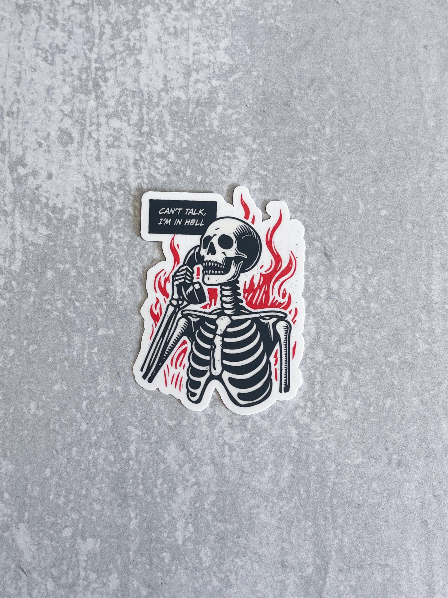 I’m In Hell Skeleton Sticker, Book Lover Merch, Kindle Sticker, Bookish Stickers, Kindle Accessory, Fantasy Sticker, Fictional Men