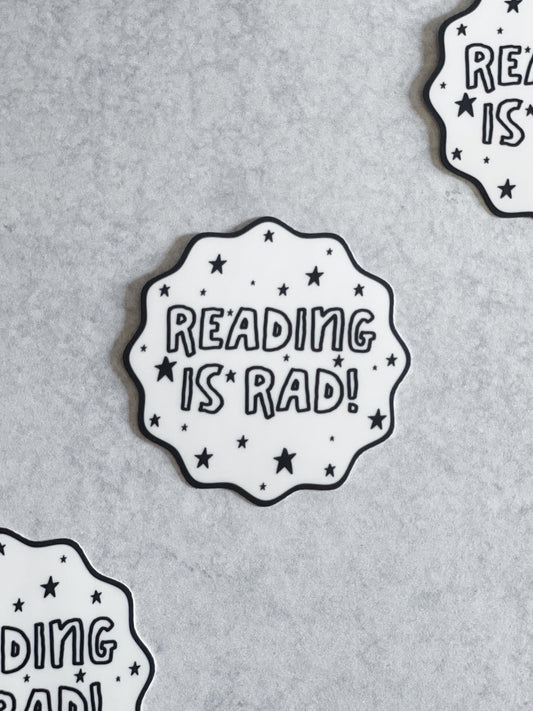 Reading Is Rad Star Sticker, Book Lover Merch, Kindle Sticker, Bookish Stickers, Kindle Accessory, Reading Stickers, Book Lover Gifts, Books